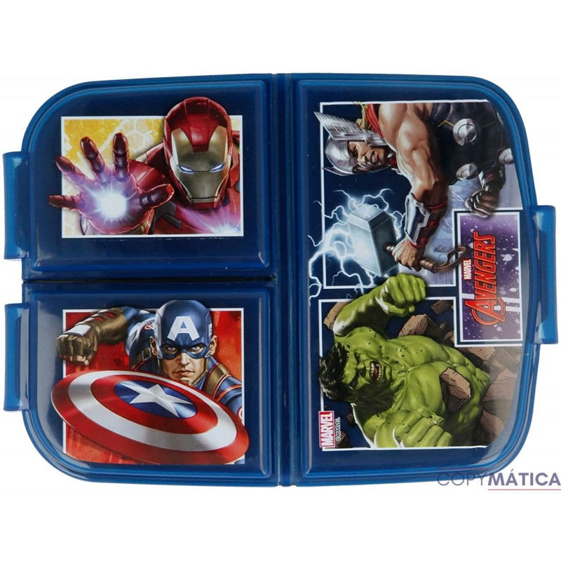 Portapanini Avengers Per Bambini - Rettangolare, Multicolore, Senza BPA, Ufficiale Marvel