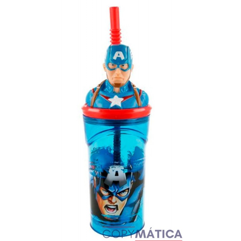 Vaso Figura 3D Capitan America Marvel