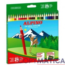 Lapices de colores alpino 658 c/ de 24 colores largos.