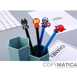 Bolígrafos de Gel,con estampado de superhéroes de los personajes de la película Capitán América Batman.