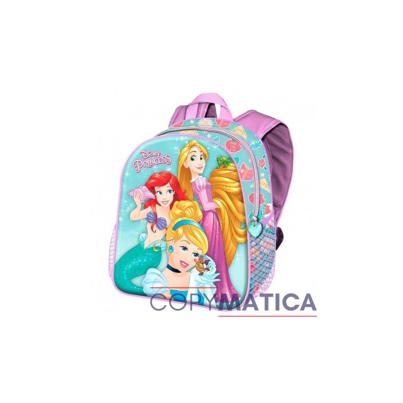 Mochila 3D Princesa Disney 31x27x11cm.