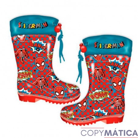 Botas de Agua Spiderman TALLAS: Color Rojo 24