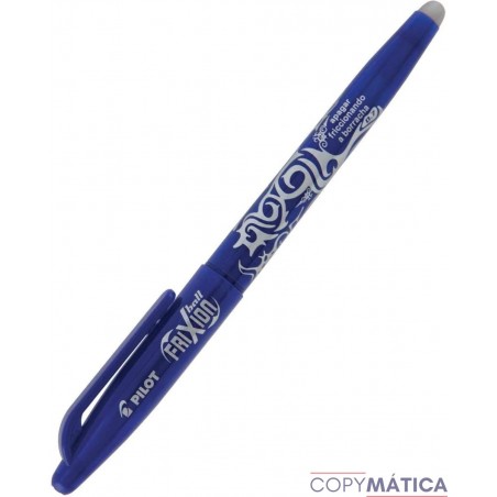 Pilot Frixion - Bolígrafo de tinta (trazo de 0,4 mm, tinta borrable), color azul.