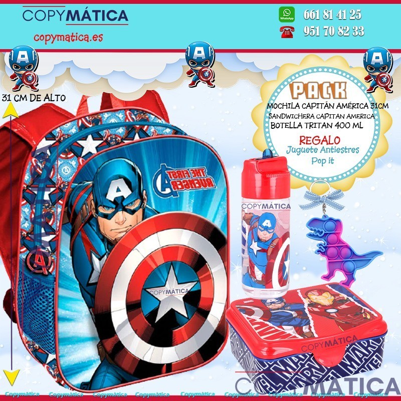 Los mejores y más completos packs de Capitán América para la vuelta al cole 2021-2022