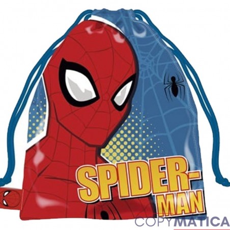 Saco Merienda para Guardería Spiderman MARVEL 26,5x21,5cm.