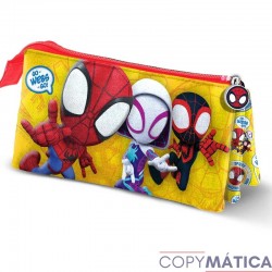 Portatodo Triple Spiderman Marvel 11x23.5x5cm.