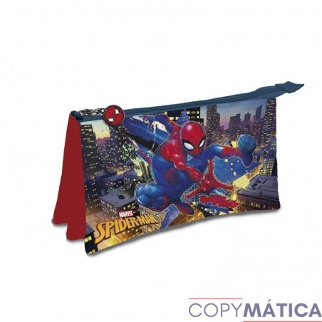Portatodo Triple Spiderman Marvel 22x14x3.5cm.