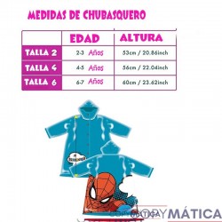 Chubasquero Spiderman Marvel .T.4-6-8
