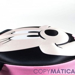 Mochila Infantil 3D Minnie Disney Premium Aplicaciones 27x27x9cm.