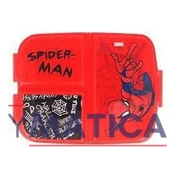 Sandwichera con 3 Compartimentos para niños -  (Pack Spiderman)