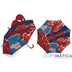 Paraguas de poliéster de Marvel-Spiderman en 3D, 8 Paneles, diámetro 86cm, Apertura Manual