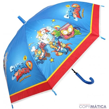 Paraguas Superzings Paraguas Infantil Automático Paraguas Superthings Secret Spies Niño, 68cm, Color Azul
