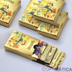 CAJA DE 54 CARTAS DE POKEMON DORADAS (Gold)