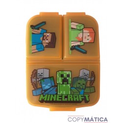 Pack de fiambrera, contenedor de bocadillos +  botella de agua Minecraft