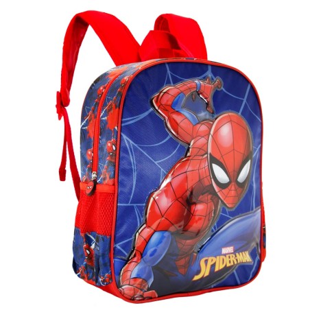 Mochila Basic Spiderman Marvel Adaptable 31x39x15cm.