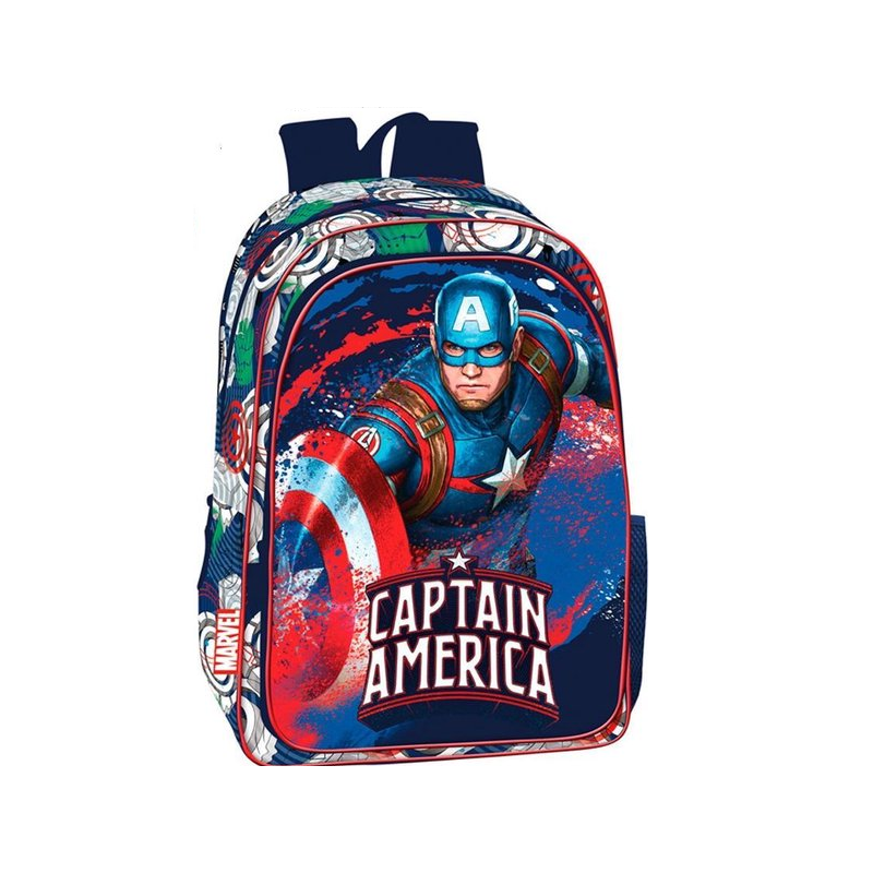 Mochila  Capitan America  Infantil Adaptable.