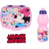 Pack - 2 unidades Minnie Mouse : Fiambrera Porta Merienda y Botella Libre De Bpa - 400 ml.