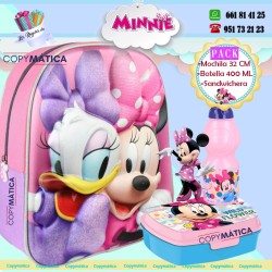 PACK Mochila 3D Minnie y...