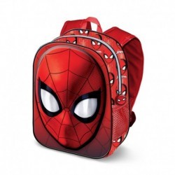 Pack Mochila 3D Spiderman Marvel 31x27x11cm+Botella +Sandwichera