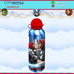 Pack Mochila Capitán América  + Botella Alumino 500 ml Capitán América . + Sandwichera Capitán América  a juego.
