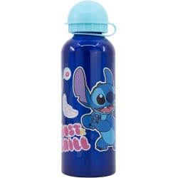 Botella de agua infantil reutilizable de aluminio de 530 ml de Stitch Palms