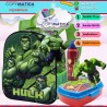 Pack Hulk Mochila, Botella y Sandwichera de los Superhéroes