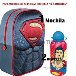 Pack  MOCHILA 3D SUPERMAN...