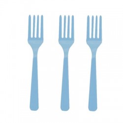 Tenedores azul claro