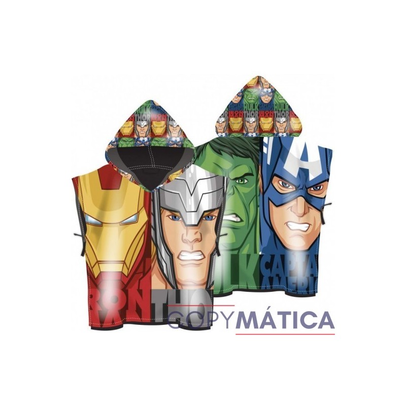 Poncho Avengers Marvel Microfibra 55x110cm.